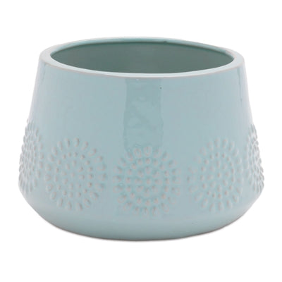Ceramic Starburst Pattern Planter (Set of 2)
