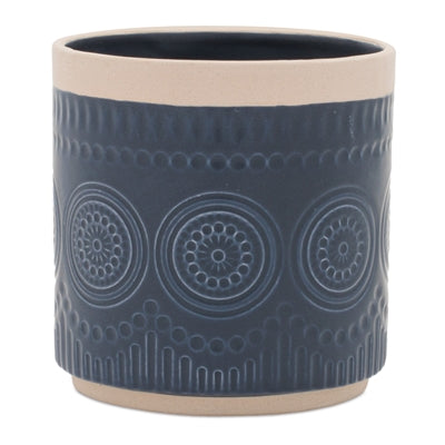 Ceramic Mandala Pattern Planter (Set of 2)