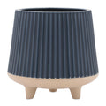 Ceramic Ribbed Footed Planter (Set of 2)