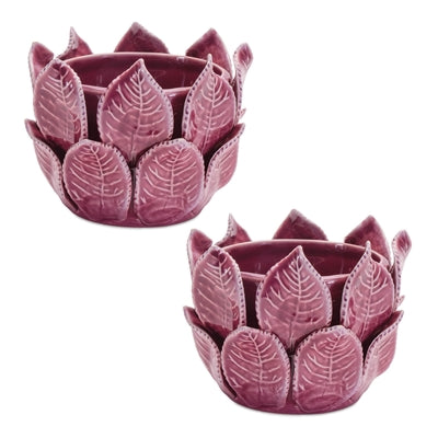 Storeware Bud Vase with Leaves Accent (Set of 2)