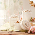 Stoneware Box with Floral Lid Accent (Set of 3)