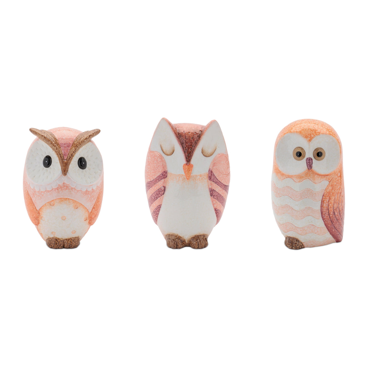 Owl (Set of 3) 6.75"H, 7"H, 7.25"H Terra Cotta – Stonegate Home Decor