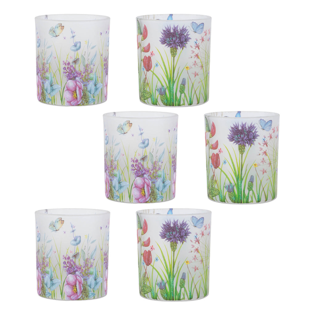 Floral Butterfly Votive Candle Holder (Set of 6)