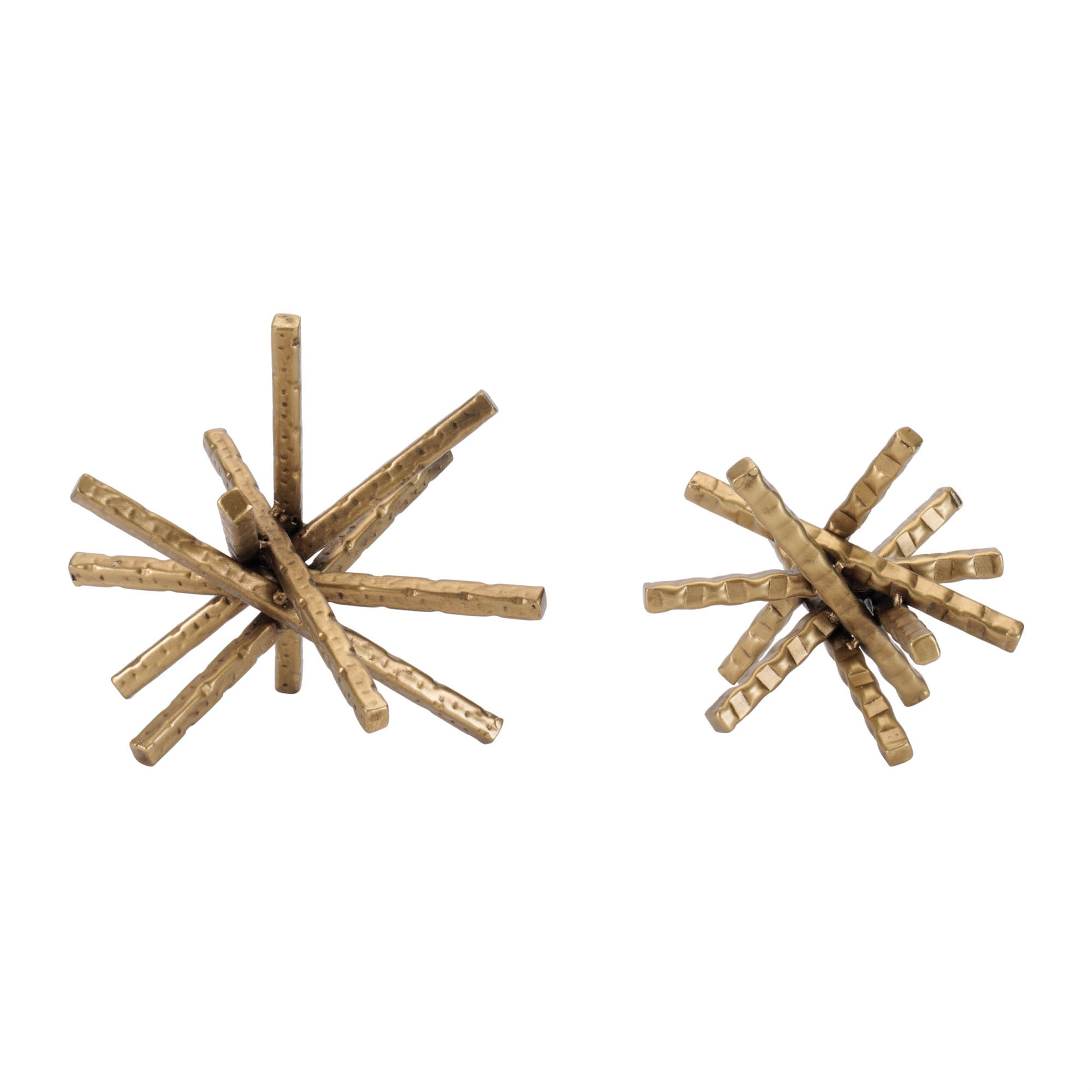 Abstract Textured Metal Sculpture (Set of 4)