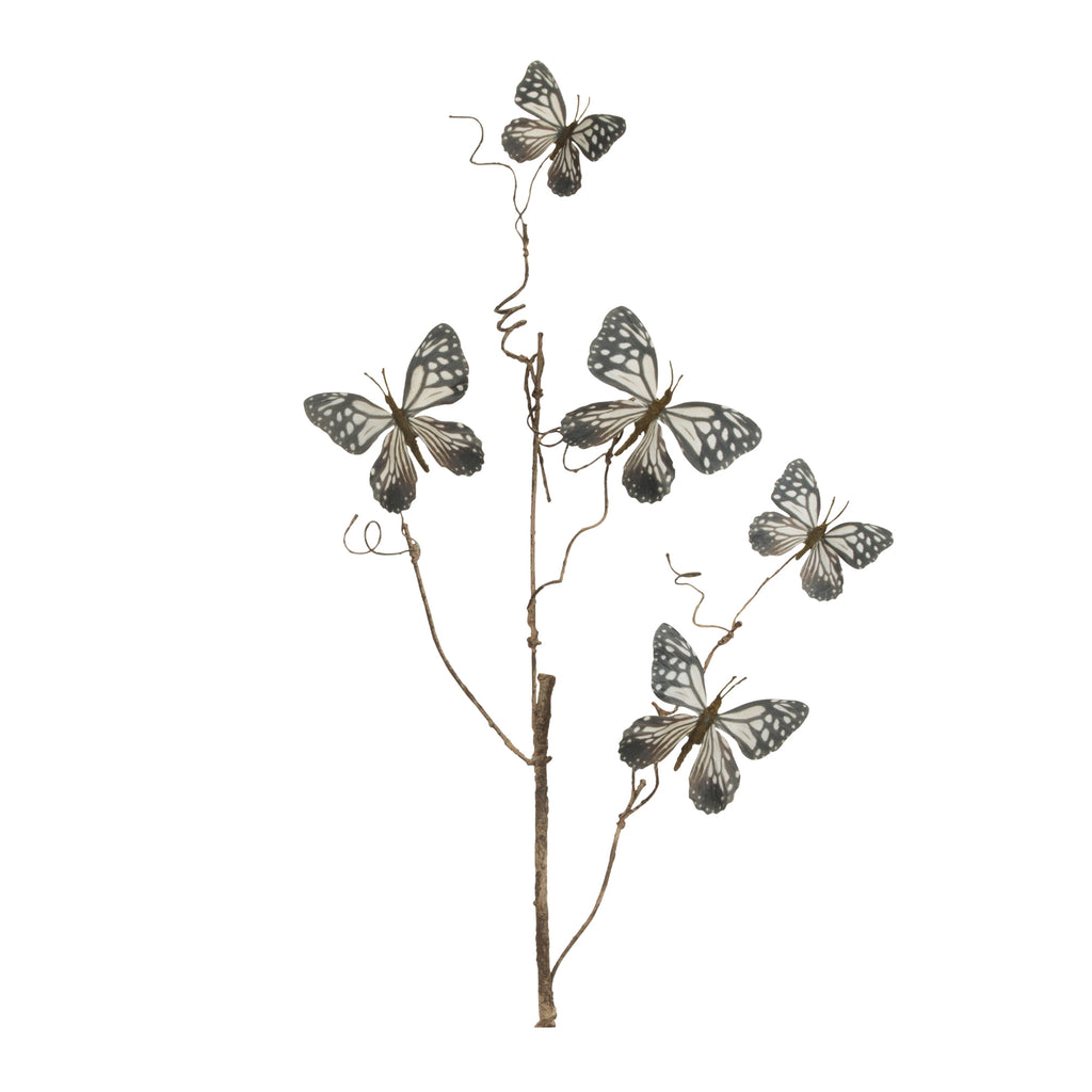 Butterfly Spray (Set of 4) 28”H Polyester
