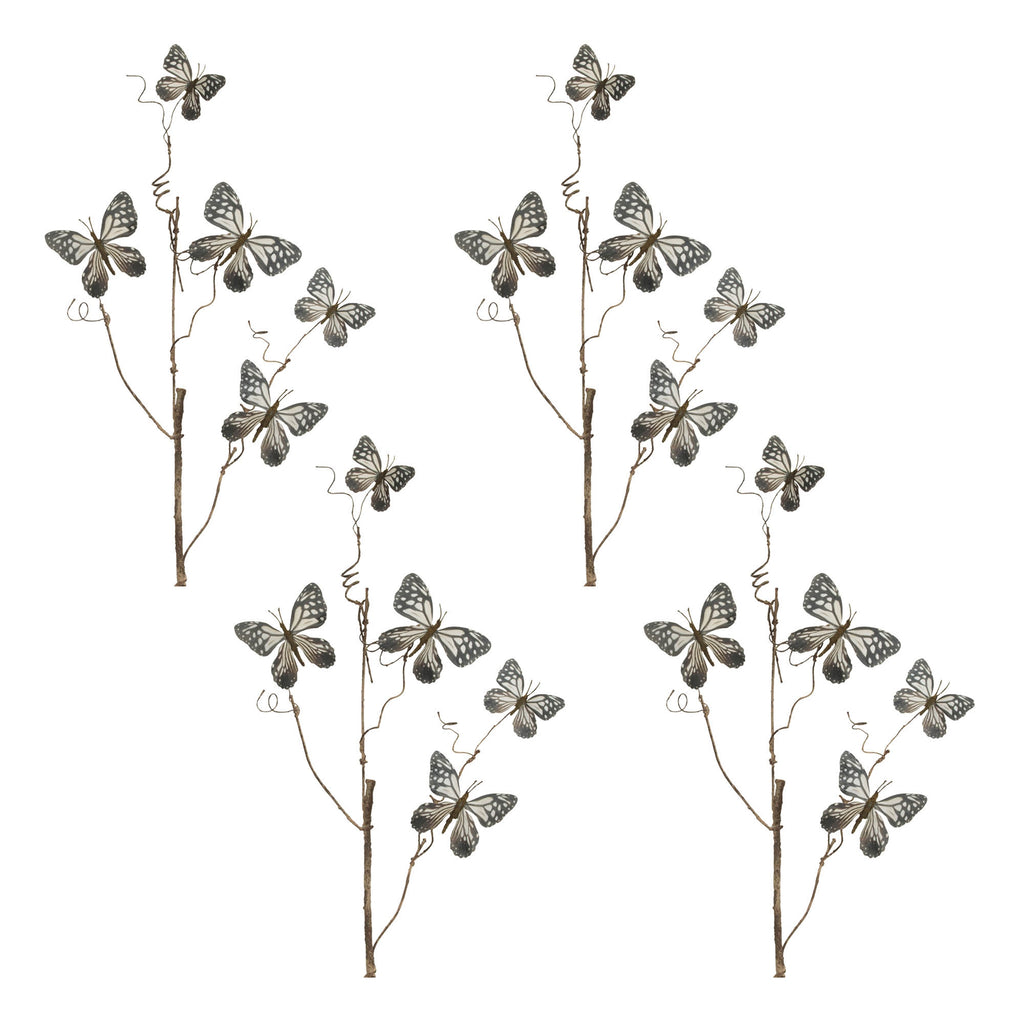 Butterfly Spray (Set of 4) 28”H Polyester