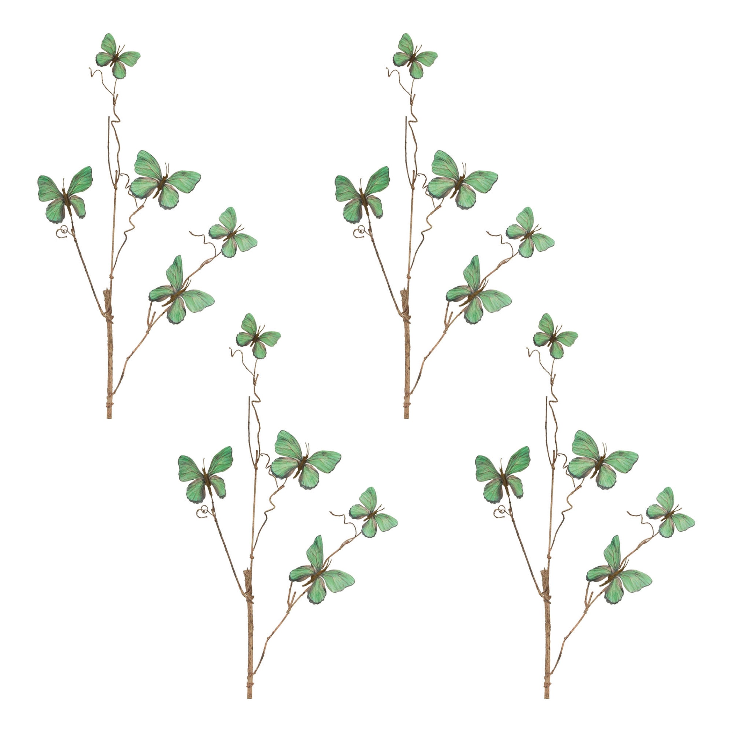 Butterfly Spray (Set of 4) 28”H Polyester