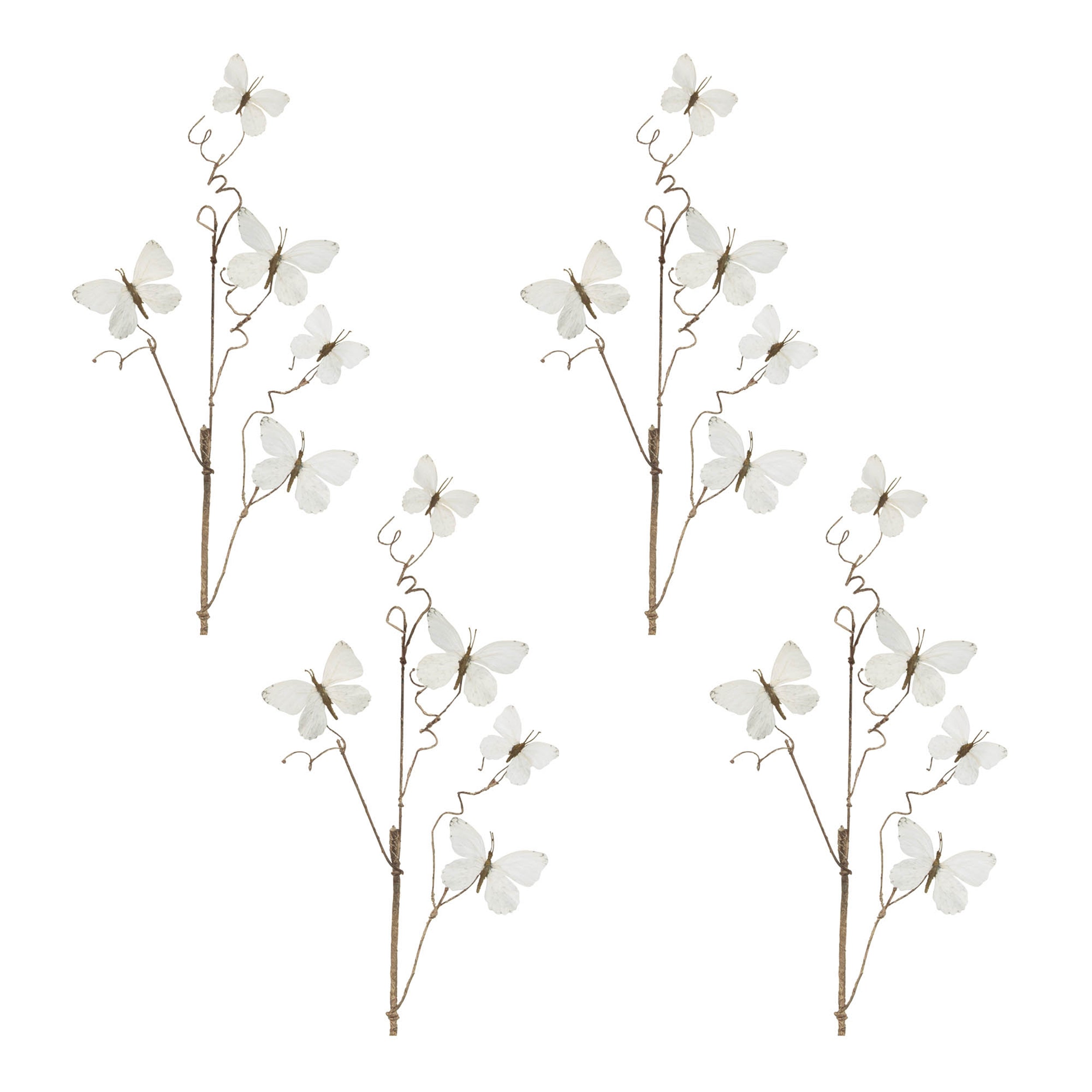 Butterfly Spray (Set of 4) 28”H Polyester