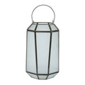 Frosted Glass Lantern with Handle 10.75"H