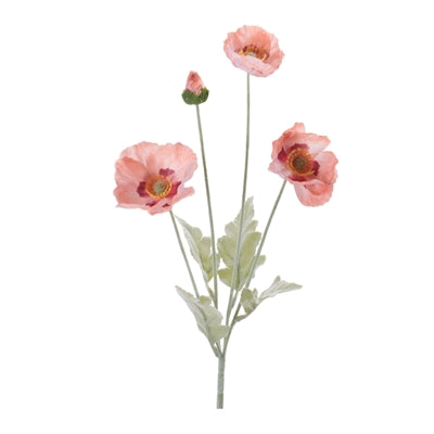 Poppy Spray (Set of 6) 25”H Fabric