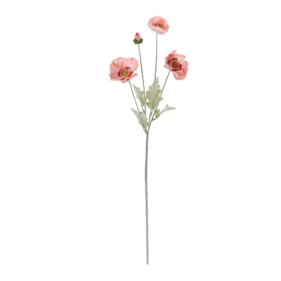 Poppy Spray (Set of 6) 25”H Fabric
