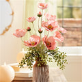 Poppy Spray (Set of 6) 25”H Fabric