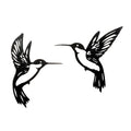 Metal Hummingbird Wall Accent  (Set of 6)