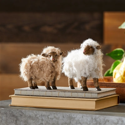 Furry Sheep Figurine (Set of 6)