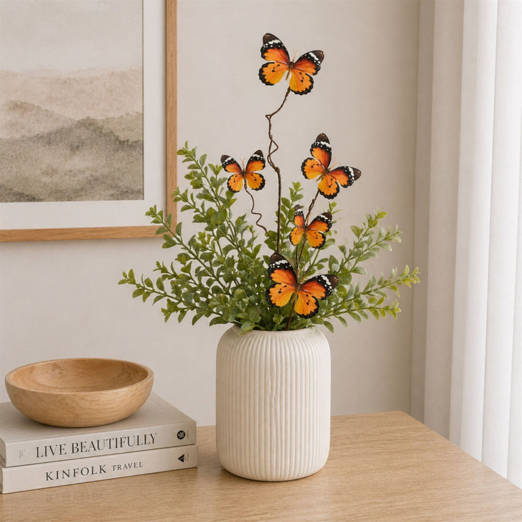 Butterfly Spray (Set of 6) 32”H Fabric/Plastic