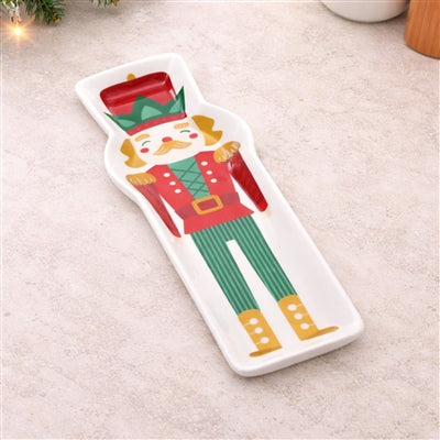 Nutcracker Trinket Dish (Set of 4) 12"L x 4"W x 1"H Ceramic