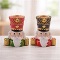 Nutcracker Taper Candle Holder (Set of 2) 3”H Resin