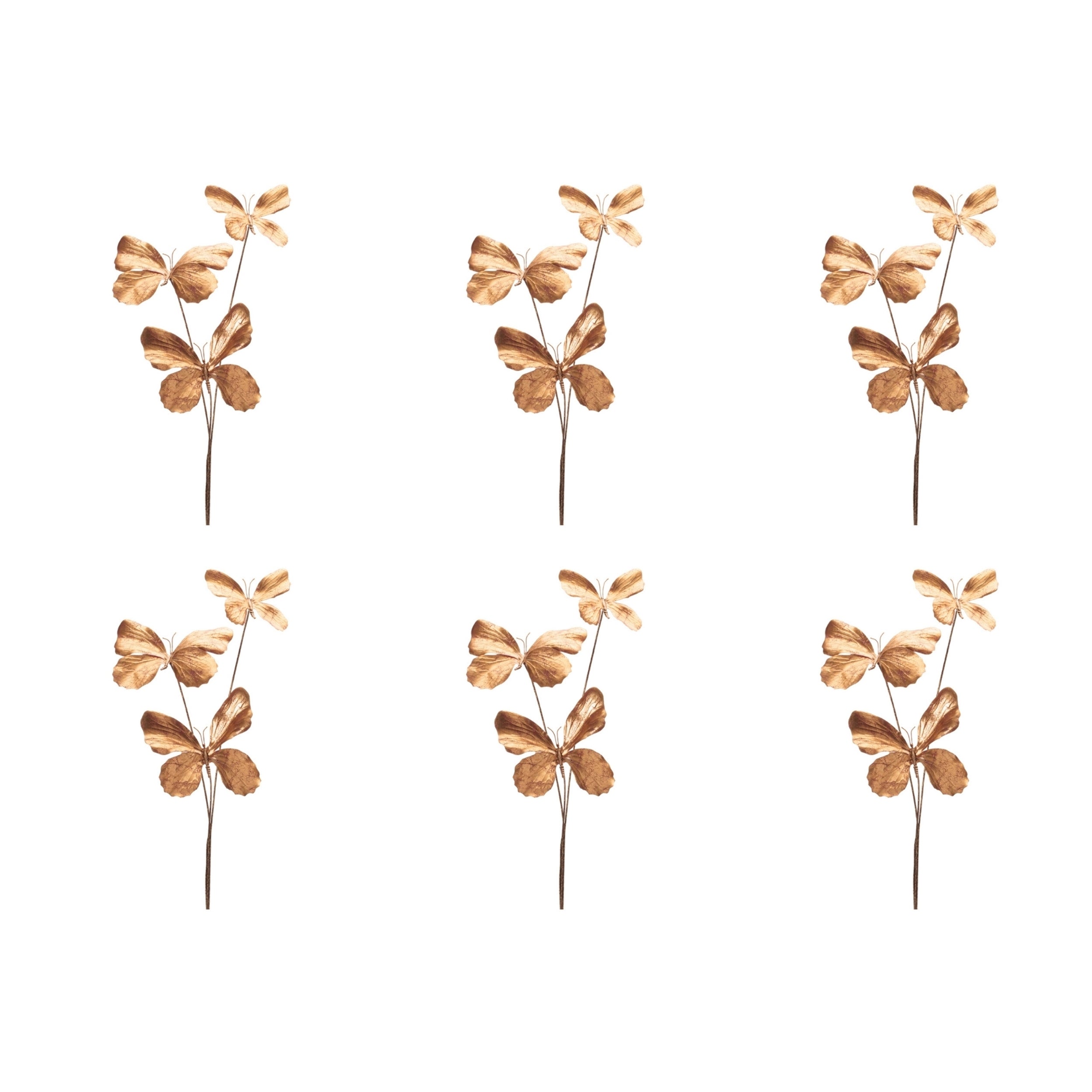 Butterfly Spray (Set of 6) 27”H Polyester
