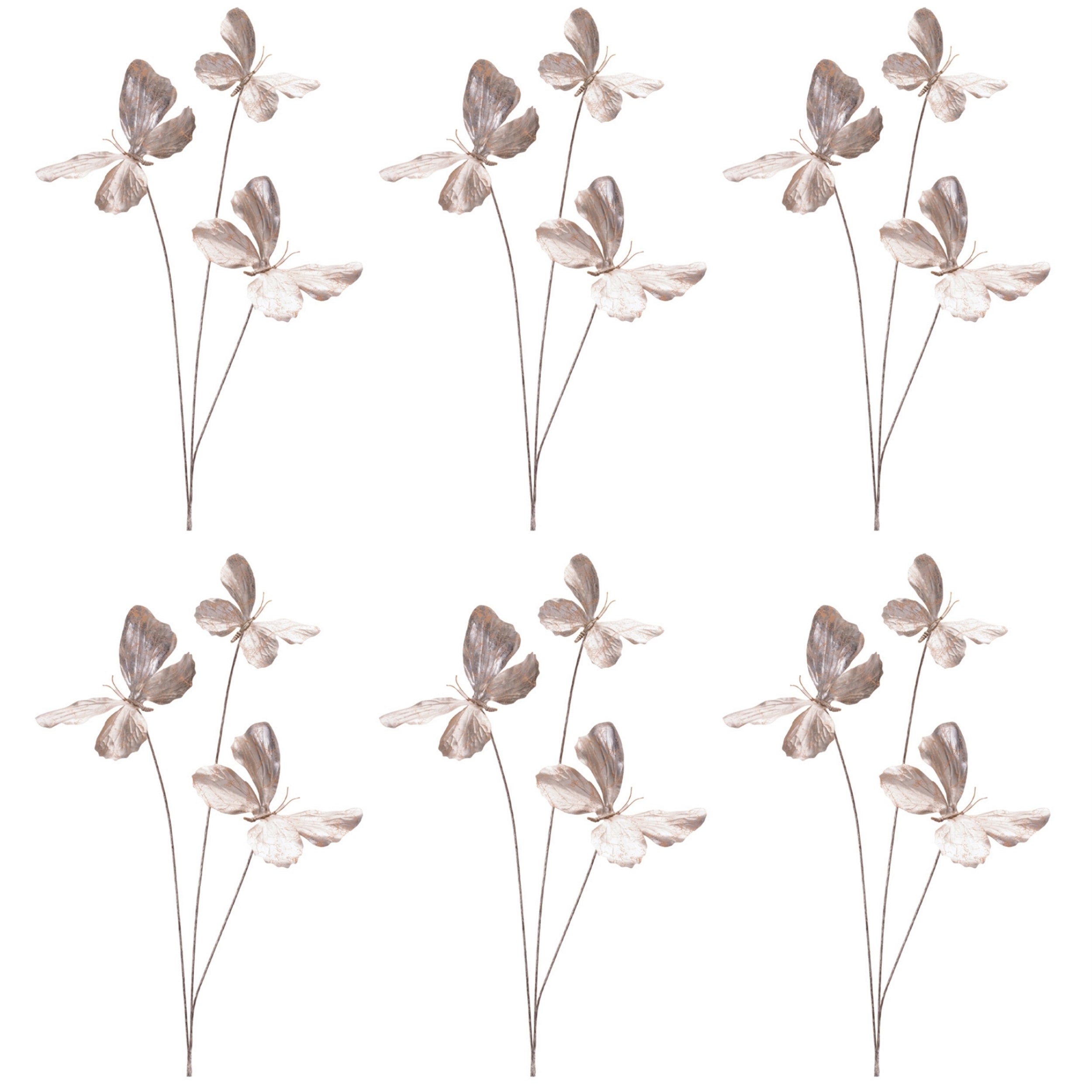 Butterfly Spray (Set of 6) 27”H Polyester