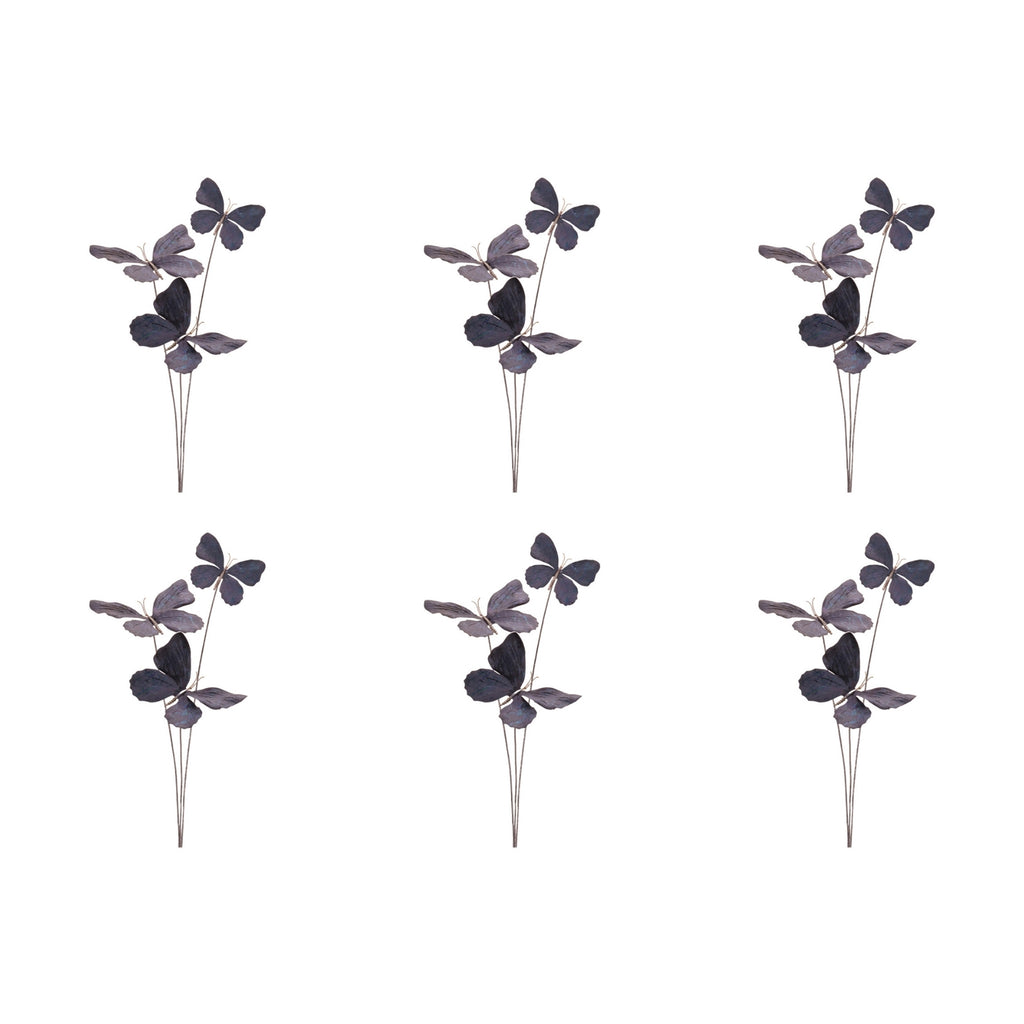 Butterfly Spray (Set of 6) 27”H Polyester