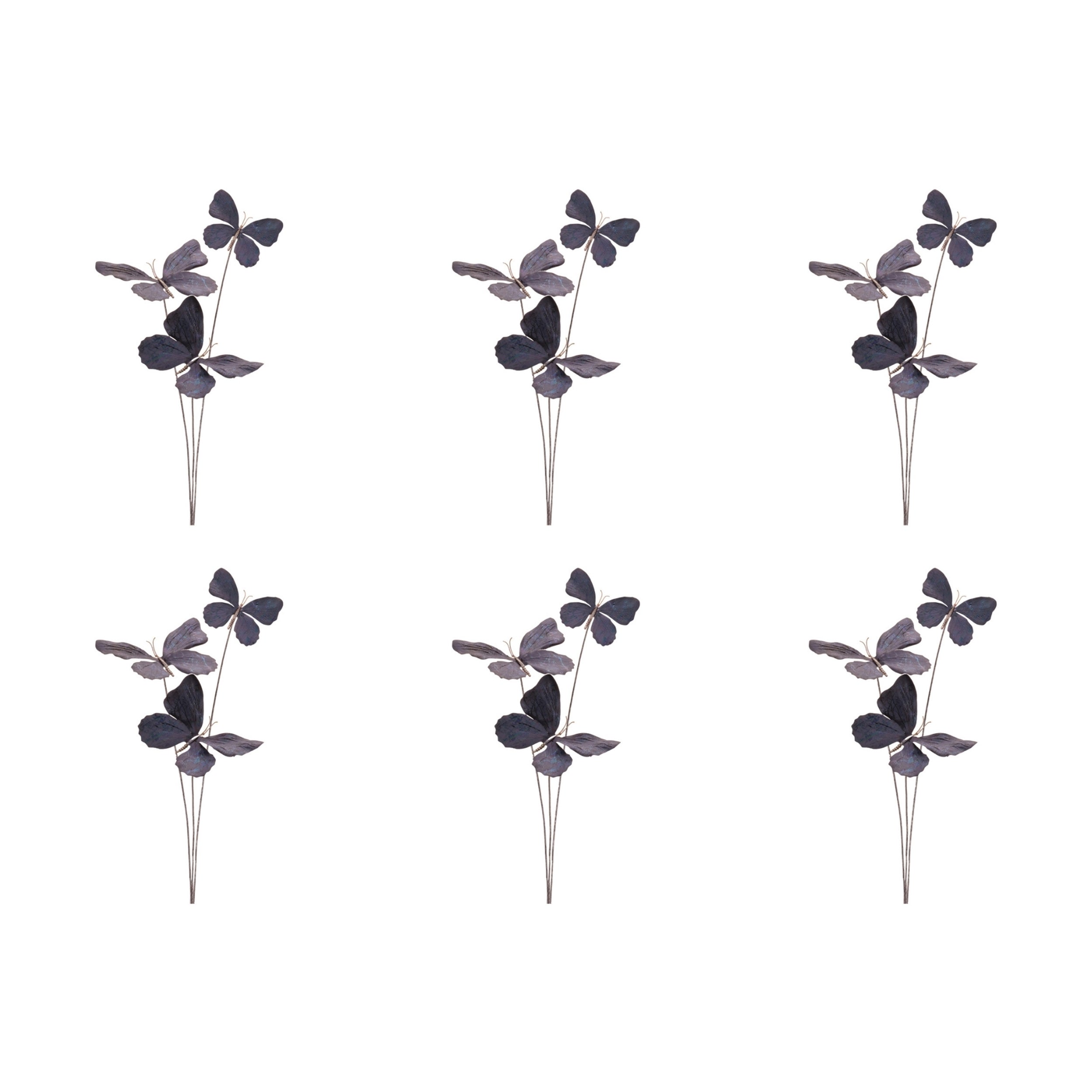 Butterfly Spray (Set of 6) 27”H Polyester