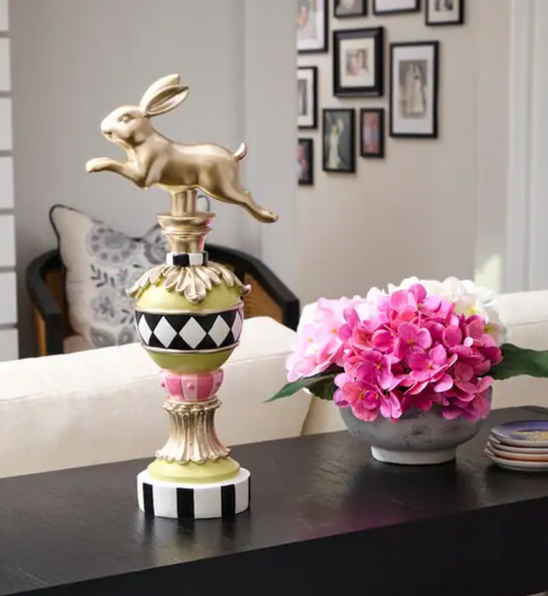 17" RESIN GARDEN BUNNY TOPIARY-2 Pcs