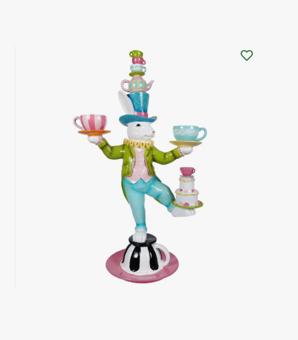 RESIN JUGGLING TEACUP BUNNY 24"